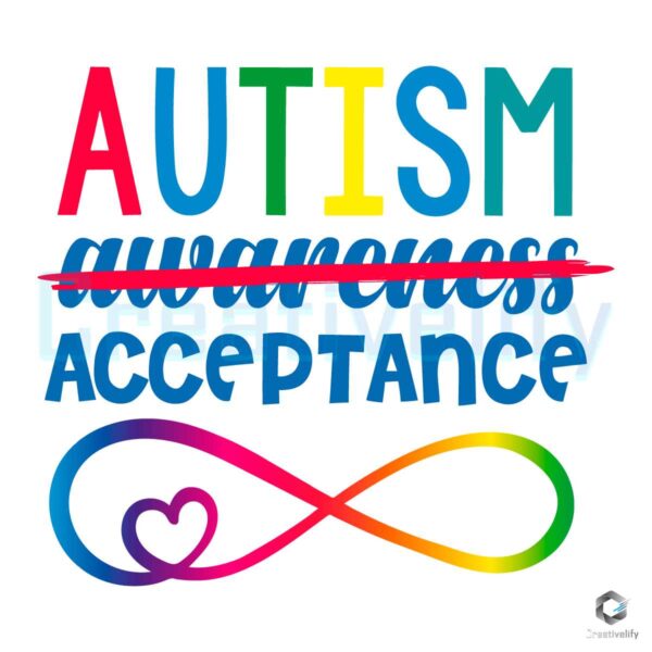 Autism Acceptance Red Instead Autism SVG