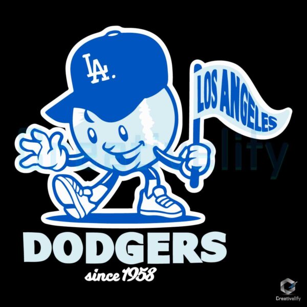 Los Angeles Dodgers Baseball Since 1958 SVG