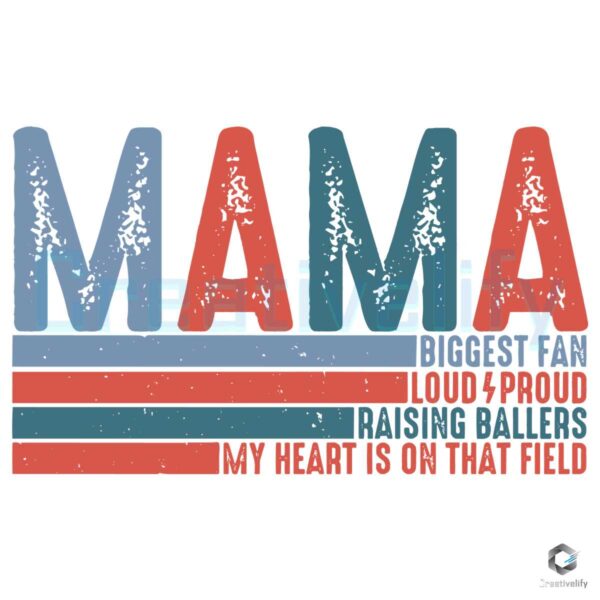 Baseball Mama Biggest Fan Loud Proud SVG