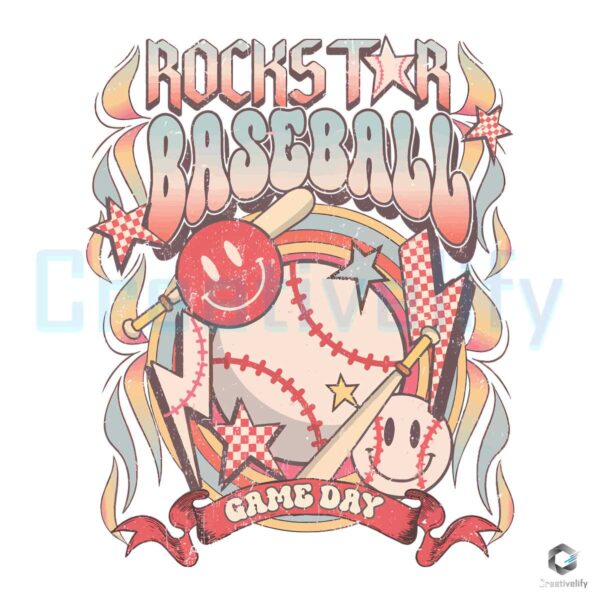 Rockstar Baseball Game Day PNG File