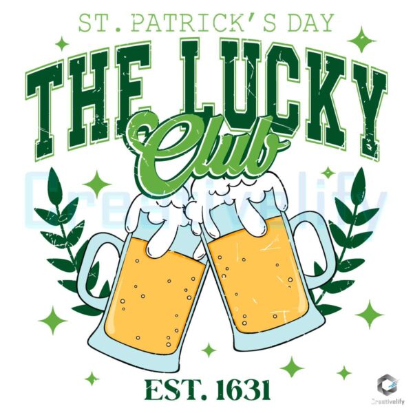 Lucky Club Est 1631 Patricks Day PNG