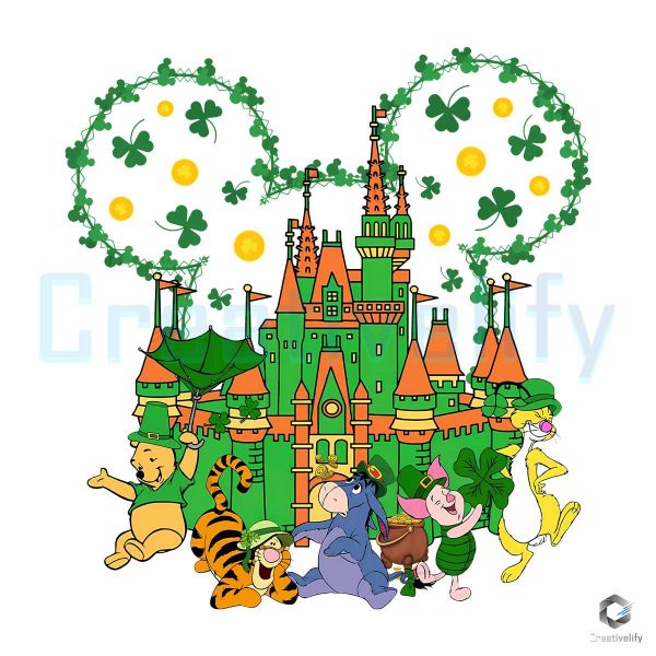 Disney Castle Winnie The Pooh Patricks Day PNG