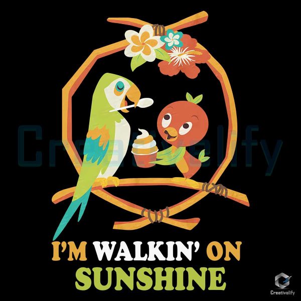 Orange Bird Im Walkin On Sunshine PNG