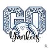 Go Yankees Baseball Team Leopard SVG File