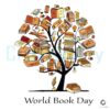 Retro World Book Day Tree Bookish PNG
