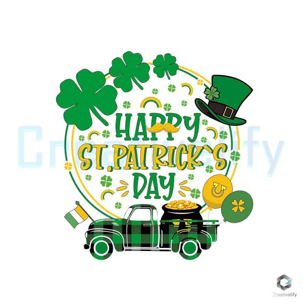 Lucky Truck St Patricks Day PNG File Digital