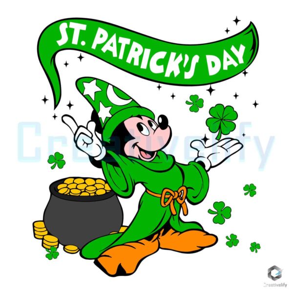 Mickey Mouse Witch St Patricks Day SVG File