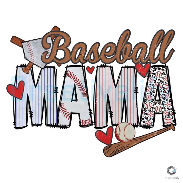 Baseball Mama Sporty Mom PNG File