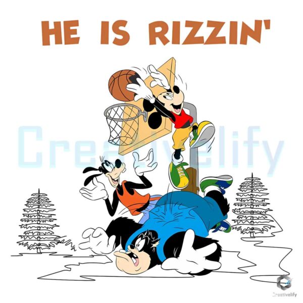 Mickey and Friends He Is Rizzin PNG File