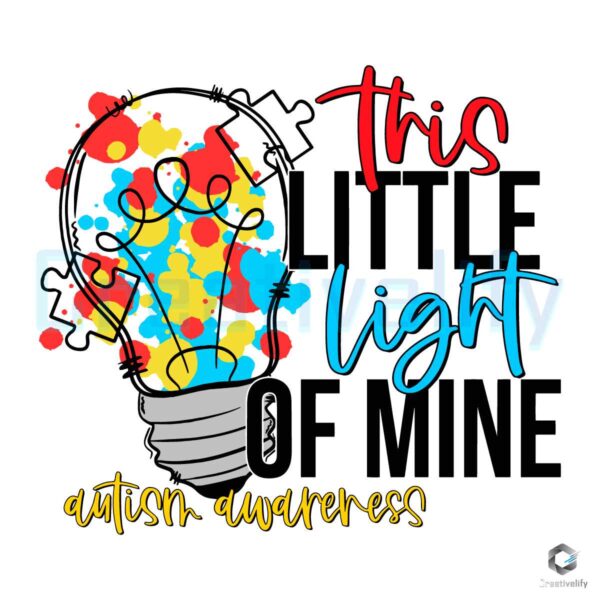 This Little Light Of Mine Autism SVG File