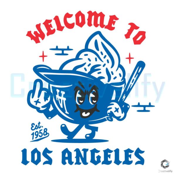 Welcome To Los Angeles Dodgers SVG File