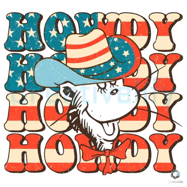Howdy Cat In The Hat US Flag PNG
