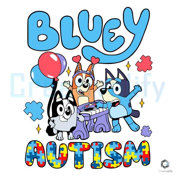 Bluey Autism Accept Understand Love SVG File