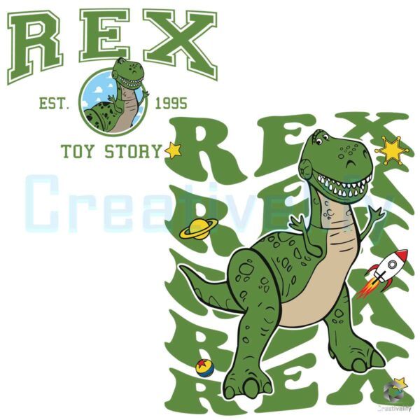 Toy Story Rex Dinosaur Est 1995 SVG File
