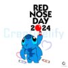 Red Nose Day 2024 Cute Stitch SVG File