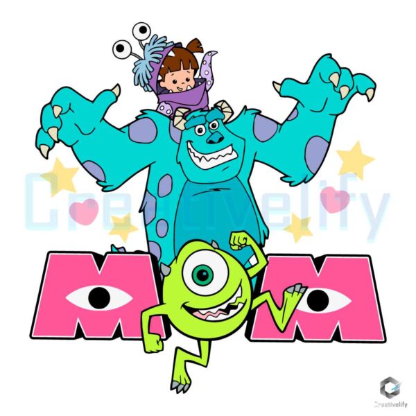 Sullivan Mike Boo Pixar Monster Mom SVG