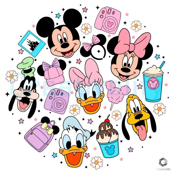 Mickey Minnie Donald Friends PNG File Digital