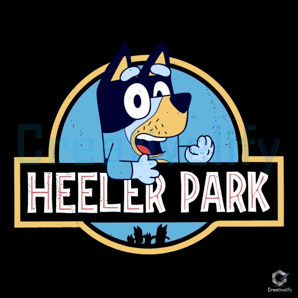 Bluey Cartoon Bandit Heeler Park SVG File Design