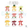 Funny Pi Menu Math Teacher PNG File Digital