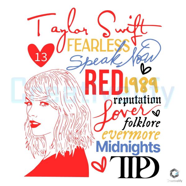 Taylor Swift Albums The Eras Tour SVG File