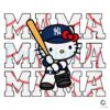 Hello Kitty Mama NY Yankees Team SVG