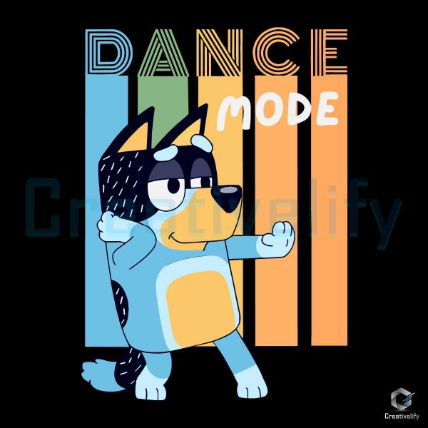 Funny Dance Mode Bluey Dad SVG File Design