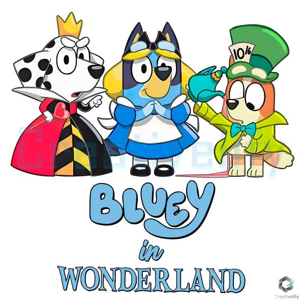 Bluey In Wonderland Cosplay PNG File Digital