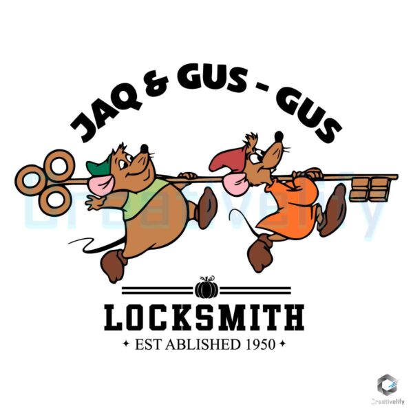 Jaq And Gus Gus Locksmith Cinderella SVG
