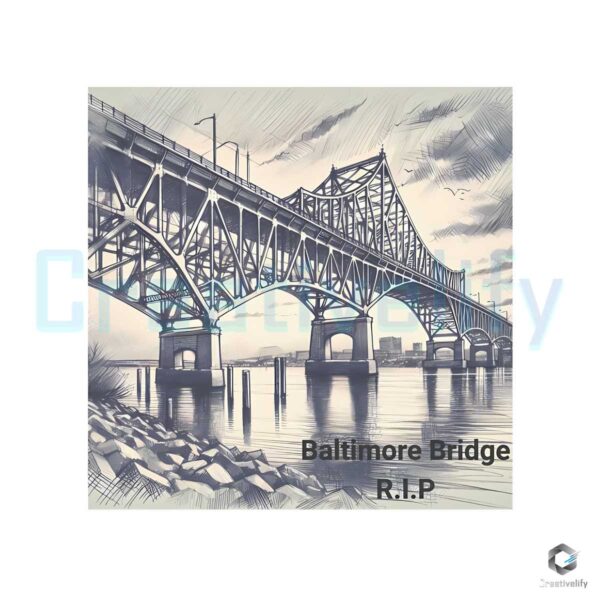 Baltimore Bridge RIP Collapse PNG File