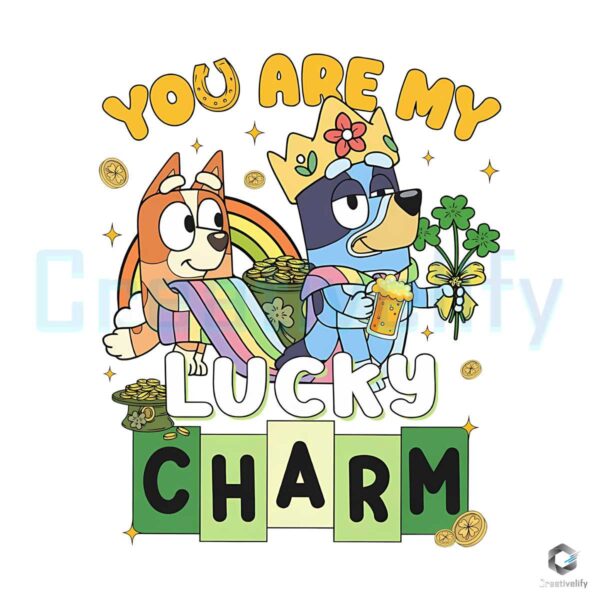 Bluey Bingo You Are My Lucky Charm PNG