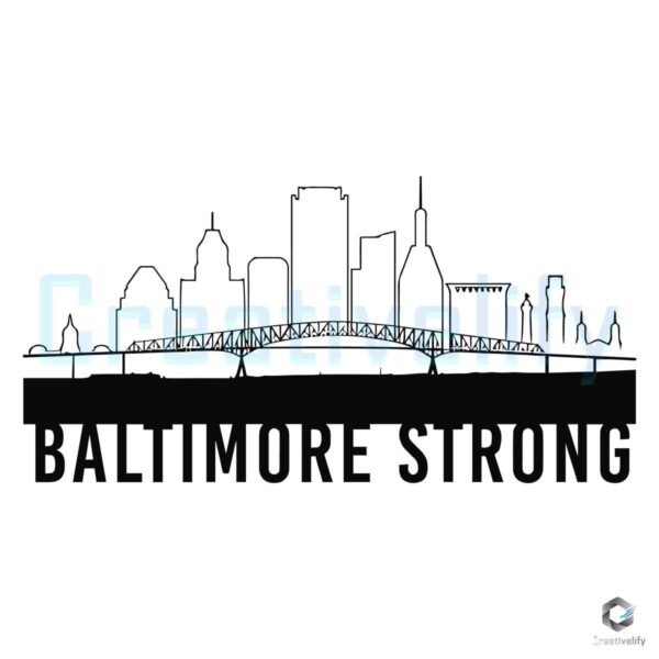 Francis Scott Key Bridge Baltimore Strong SVG