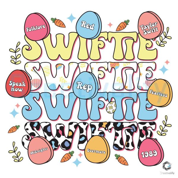 Happy Swiftie Easter Eggs Taylor Albums PNG