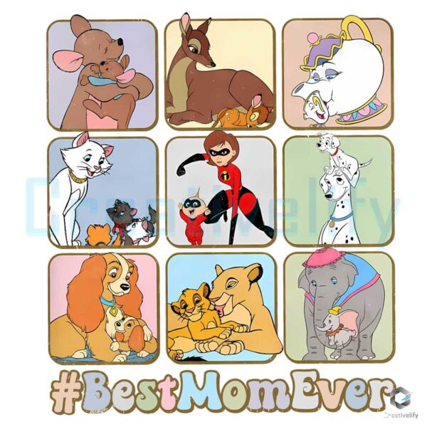 Best Mom Ever Disney Cartoon PNG File
