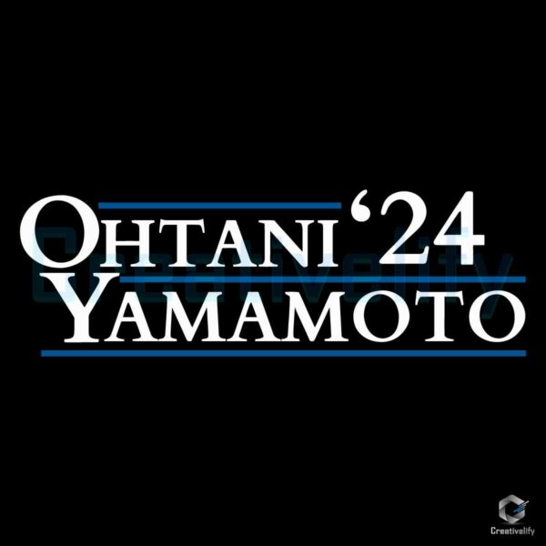 Ohtani Yamamoto 24 MLB Dodgers Player SVG