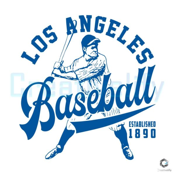 Los Angeles Baseball 1890 Vintage SVG