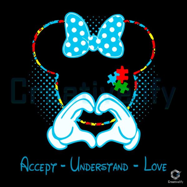 Minnie Autism Accept Understand Love SVG