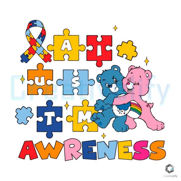 Care Bears Awareness Autism Puzzle Pieces SVG