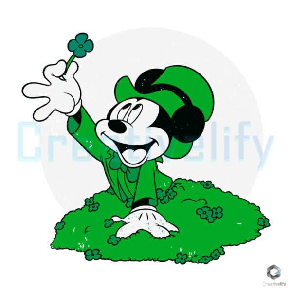 Disney Mickey Four Leaf Clover SVG