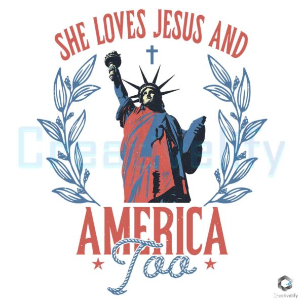 She Loves Jesus And America Too SVG File