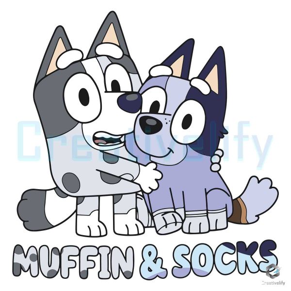 Muffin And Socks Bluey Character SVG File Design