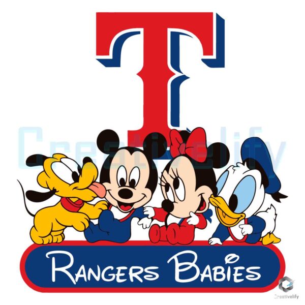 Disney Texas Rangers Babies Baseball SVG