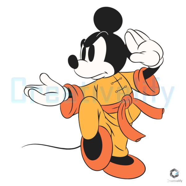 Mickey Kungfu Outfit Vintage SVG File