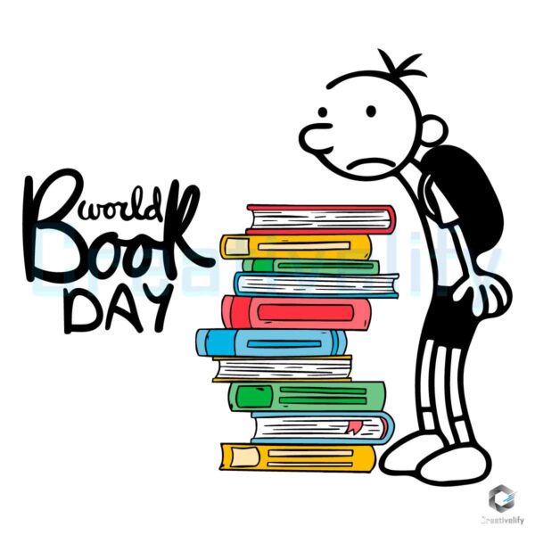 Retro World Book Day Wimpy Kid SVG