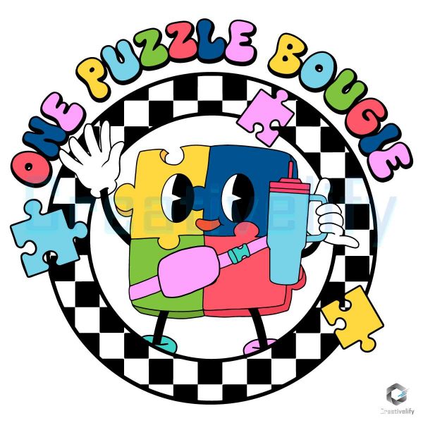 One Puzzle Bougie Autism Awareness SVG