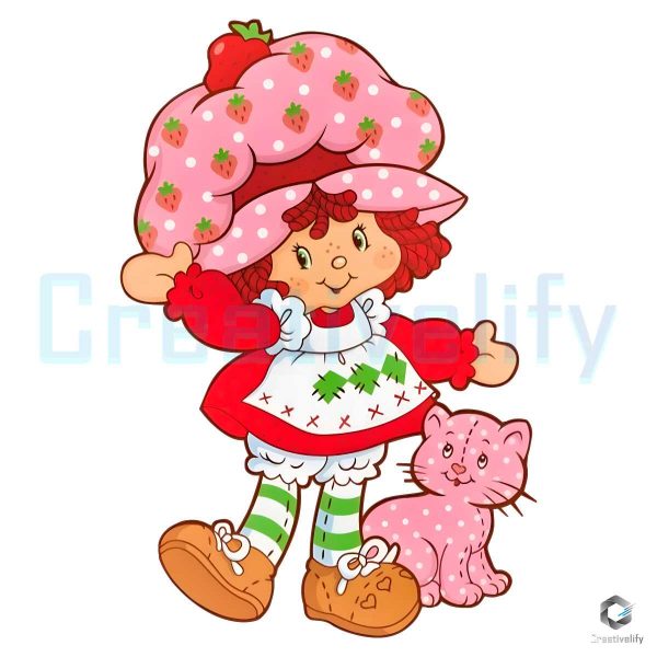 Strawberry Shortcake Cartoon 80s PNG