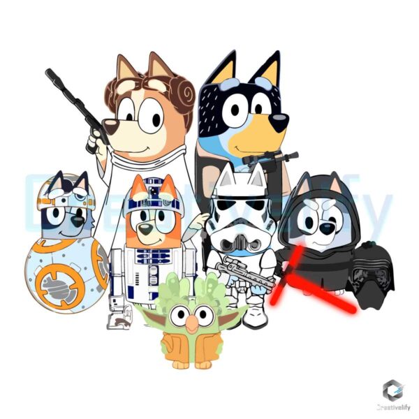 Bluey Characters Star Wars World Cosplay PNG