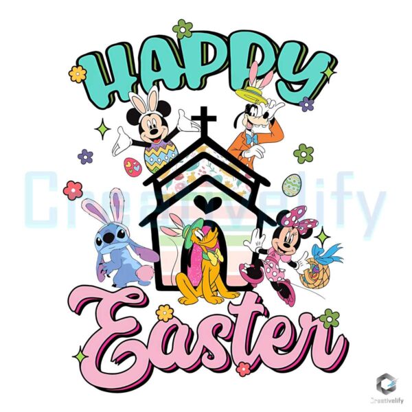 Easter Disney Bunny Characters PNG File Design