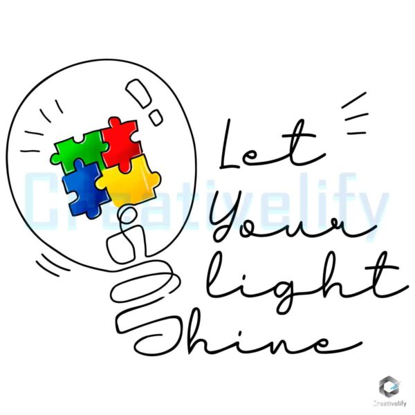 Let Your Light Shine Puzzle Piece PNG