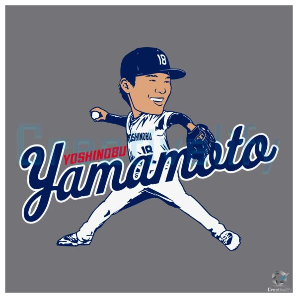 Yoshinobu Yamamoto LA Dodgers Player SVG
