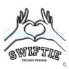 Swiftie Taylors Version Heart Hands SVG